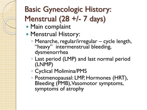 midas menstrual history|The Gynecologic History and Examination .
